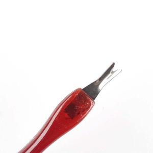 Pousse-cuticules rouge pour manucure, applicateur pour ongles et orteils, éliminateur de points noirs, outil de toilettage professionnel - Product Image 1