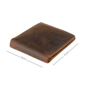 Cartera elegante de cuero genuino para hombre, material de alta calidad, delgada y ligera, tarjetero, carteras para hombre en cantidad al por mayor. - Product Image 2