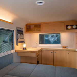 Customizable RV Camper Trailer for <b>Camping</b> Mobile Caravan Travel Unit with <b>Kitchen</b> Bathroom Sleeping Space - Product Image 5
