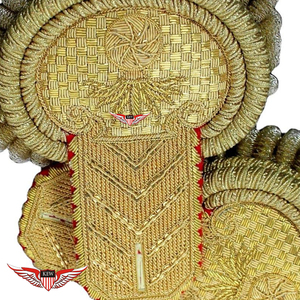 Epaulettes de Hombro Metálicas Doradas KEW con Flecos, Diseño Vintage de Lujo, Acabado Bordado Ecológico y Duradero - Product Image 2