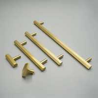 Ensemble de poignées de porte intérieures de luxe en aluminium, finition noir et or moderne, pour portes de séparation, quincaillerie de porte haut de gamme