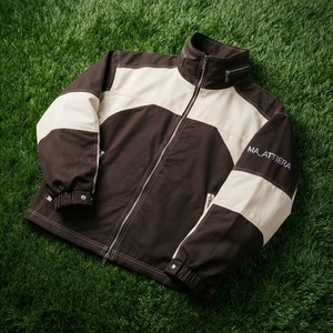<b>Men</b> Brown <b>Cream</b> Color Block Windbreaker <b>Jacket</b> Stand Collar Full Zip Lightweight Outdoor Casual Sports <b>Jacket</b> - Product Image 6