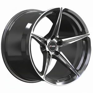 Ruedas de Aleación Scuderia Concept Flow Forming |   Rines Ligeros para Autos de Pasajeros, Listos para la Pista |   Ruedas Deportivas Escalonadas en Negro Brillante - Product Image 1
