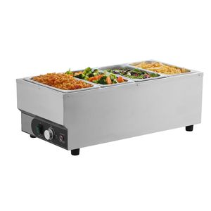 Scaldavivande Elettrico Commerciale 1500W in Acciaio Inox, Riscaldamento Rapido, da Banco, per Buffet, Bain Marie, Controllo Manuale della Temperatura 4 in 1 - Product Image 1