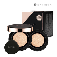 Fond de Teint Liquide Minéral Nourrissant et Hydratant Aura Perfect Cover Cushion NATINDA SPF 50+ Protection Solaire Teinte Foncée Naturelle