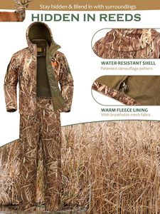 Ensemble veste et pantalon de chasse camouflage Soft Shell imperméable, respirant et coupe-vent pour homme, automne-hiver - Product Image 5
