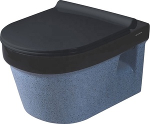 Gạch Đen Mộc Mạc Màu Retro Không Vành Treo Tường Tủ Nước Kích Thước Tiêu Chuẩn Chất Lượng Tốt Nhất Gốm Nhà Vệ Sinh Commode EWC Vệ Sinh - Product Image 4