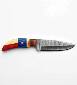 Herramienta Utilitaria de Campo para Exteriores de Acero de Damasco Hecha a Mano con Mango de Hueso de Ciervo Multicolor - Product Image 5