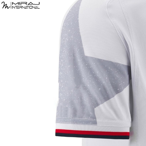 Camiseta de Rugby Blanca/Gris con Estampado de Estrellas, Cuello en V, Alto Rendimiento, Servicio OEM ODM, Buen Proveedor, Nueva Llegada, Máxima Calidad - Product Image 3