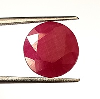 Pierre précieuse naturelle en rubis africain de 7,85 carats, taille ronde, facettée, non montée