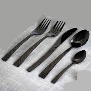 Juego de cubiertos de acero inoxidable de aspecto moderno de lujo con diseño único Cubiertos modernos de alta calidad para boda Restaurante Hogar - Product Image 6