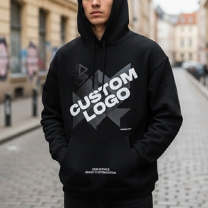 Vente en gros de sweats à capuche professionnels OEM ODM à manches longues, imprimés avec des lettres, épais et surdimensionnés, pour la salle de sport, de la marque Ziakot Industry - Product Image 1
