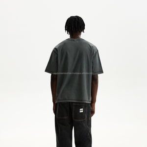 Streetwear Vintage personnalisé maille surdimensionné Boxy T-shirt haut court Hockey sur glace Football maillots T-shirt hommes Logo personnalisé - Product Image 5