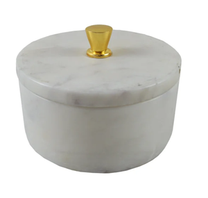 100% Natural Marble <b>Jewelry</b> <b>storage</b> Box Brass Knob Lid Crafts <b>Jewelry</b> Accessories Circular Shape Marble <b>jewelry</b> Box - Product Image 5