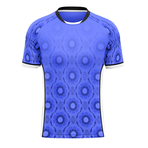 Camiseta de Fútbol para Hombre, Manga Corta, Cuello Redondo, Patrón Geométrico Sublimado, Poliéster que Absorbe la Humedad, Ajuste Ceñido, para Todas las Temporadas - Product Image 4