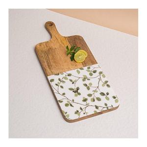 Tabla de Cortar de Madera de Mango con Estampado Floral Sostenible, Acabado Esmaltado, Ecológica, 2 cm de Grosor, Apta para Lavavajillas, para Cortar Pizza y Alimentos - Product Image 5