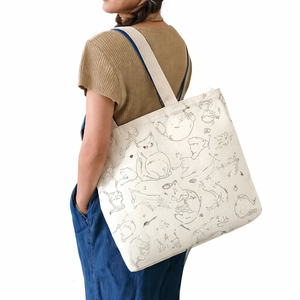 Knitted <b>Canvas</b> <b>Tote</b> Bag for Women Reusable Eco Friendly Shopping Handbag Stylish Daily Use Carry Bag Travel Grocery <b>Tote</b> - Product Image 5