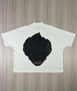 เสื้อยืดผ้าแคนวาสพิมพ์ลายตามสั่งสำหรับผู้ชาย ระบายอากาศได้ดี แห้งเร็ว ผ้าฝ้ายใยไผ่ 300 GSM หนานุ่ม ทรงโอเวอร์ไซส์ สไตล์ไฮสตรีท - Product Image 4