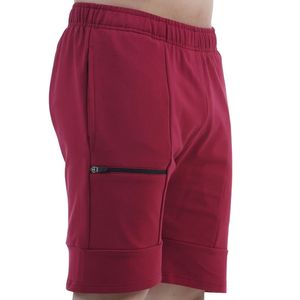 Shorts de sport bordeaux pour hommes avec poche latérale zippée, séchage rapide, pour entraînement, course à pied et activités sportives - Product Image 4