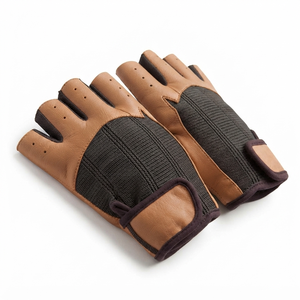 Guantes Deportivos Qaswa Premium de Medio Dedo, de Piel Vacuna, Ligeros, con Cordones, Resistentes a Impactos, Transpirables, para Fitness, Levantamiento de Pesas y Ciclismo - Product Image 5
