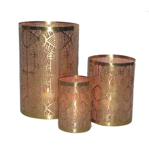 Soporte de luz MoroccanTea perforado 2024, navideñas de la India velas votivas, portavelas de hierro metálico, tarros de Navidad nórdicos para el hogar - Product Image 3