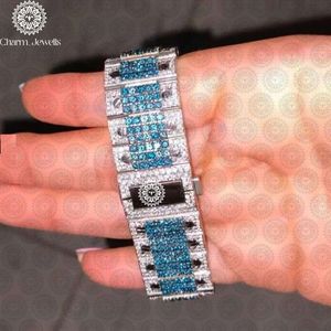 Charm_Jewells Montre carrée de luxe en acier inoxydable, cristal bleu, diamant incrusté, quartz analogique, mode féminine, 38 mm - Product Image 2