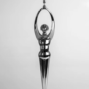 Élégante récompense en argent pour les réalisations, au design élégant. Disponible aux prix de gros. - Product Image 1