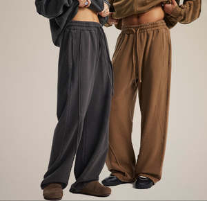 Conjunto de Sudadera con Capucha y Pantalones Deportivos Holgados de Dos Piezas Personalizados para Hombre, Sudadera con Capucha Extra Grande de Invierno con Cierre de Cremallera, 100% Algodón - Product Image 5