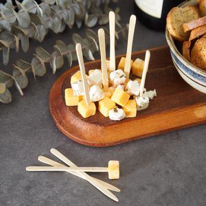 ไม้เสียบไม้ไผ่แบบแบน 100 ชิ้น – ไม้เสียบอาหารเรียกน้ำย่อยและค็อกเทลที่เป็นมิตรกับสิ่งแวดล้อม สำหรับผลไม้ ชีส งานแต่งงาน และงานปาร์ตี้ - Product Image 2