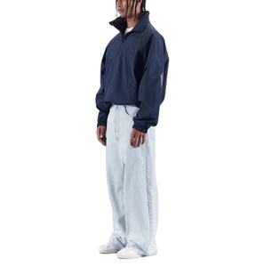 High Quality Men's Nylon Track Windproof <b>Jacket</b> Custom Waterproof Stand Collar Full Zip <b>Jacket</b> - Product Image 3