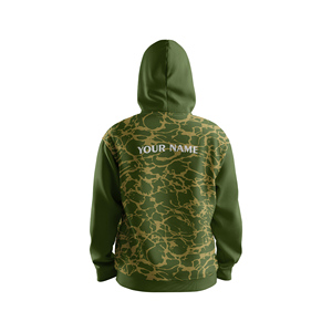 Sweat-shirt à capuche camouflage personnalisé, décontracté, avec poche avant et cordon de serrage - Product Image 2