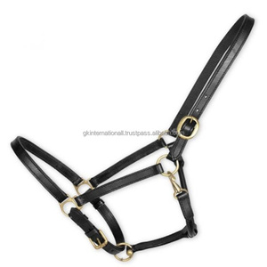 Dos de cheval en cuir rembourrage doux et confortable et coutures durables licou de cheval en cuir anglais en épi complet sur la taille - Product Image 1