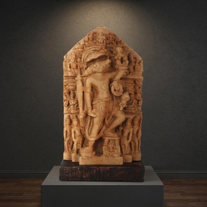 Busto Estético del Dios Sagrado Nar Varaha – Motivo Artístico de Templo Antiguo del Siglo X - Product Image 1