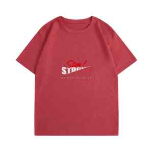 Camiseta de Hombre con Estampado Personalizado, Estilo Americano Vintage, Mezcla de Tejidos - Product Image 1