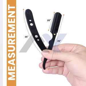 Navaja de Afeitar Profesional de Acero Inoxidable de Primera Calidad, Desechable, con Agarre Suave, Personalizable, Cuerpo de Color Negro - Product Image 2