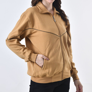 เสื้อฮู้ดซิปโอเวอร์ไซส์สำหรับผู้หญิง ผ้าฟลีซนุ่ม สวมใส่สบาย แฟชั่นลำลอง เสื้อคลุมฤดูหนาว - Product Image 1