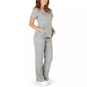 Custom Logo Wholesale Medical Protective Surgical Suit High Quality Stretchy Pants Nurse Uniforms Anti-Wrinkle <b>Scrub</b> <b>Set</b> - Product Image 1