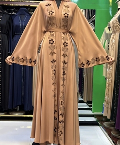 Best Selling kaftan Umbrella Abaya Stone Work Handmade Sequined Arabic Dubai Style Full Flare Nida Fabric Evening Party Dress - Product Image 6