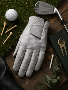 Camo Golf Glove Cabretta Leather Patriotic Golfer Performance Unisex Sports Gloves High Quality OEM Cycling Ski Anti-UV Finger - Product Image 3