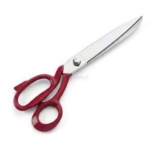 Red Handle Fabric Shears Stainless Steel Professional Tailoring Scissors For Precision Sewing Garment Cutting And Textile Work - Product Image 1