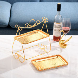 Gold Iron Geometric Dessert Table Plinth Square Round <b>Cake</b> <b>Stand</b> Pedestal Wedding Catering Buffet Riser Rack - Product Image 4