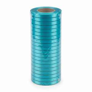 Cinta de satén de una sola cara color verde azulado de 6 mm, 20 rollos x 8 metros, para embalaje de regalos, baby showers, productos de boutique, marcas, venta al por mayor - Product Image 1