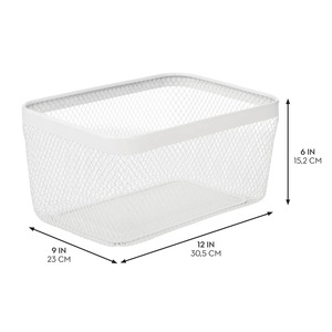 Panier de rangement en métal à fil épais, durable, pour la maison et la salle de bain - Product Image 3