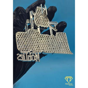 <b>Custom</b> Airplane <b>Name</b> Pendant Moissanite Diamond Iced Out Hip Hop <b>Necklace</b> Bling Jewelry Gift - Product Image 6