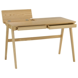 โต๊ะทำงานสไตล์สแกนดิเนเวียนสำหรับโฮมออฟฟิศพร้อมขาไม้แข็งแรง - Product Image 5
