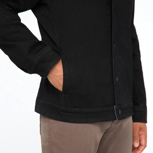 Custom Made <b>Men's</b> Long Stretch Denim <b>Jacket</b> <b>Men</b> Jeans <b>Jacket</b> Cotton Made Solid Blue Color Winter Plain Denim <b>Jacket</b> for <b>Men</b> - Product Image 6