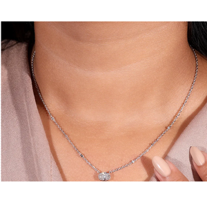 สร้อยคอเพชรเลี้ยงในห้องปฏิบัติการสุดหรู พร้อมจี้เพชรทรงรีเม็ดเดี่ยวและสายสร้อยประดับเพชร ได้รับการรับรองจาก IGI - Product Image 2