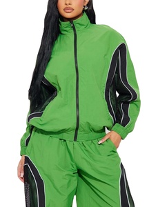 Fashion Ladies Fitness Wear Two Piece Set Loose Fit Outdoor Running Casual Elastic Windbreaker <b>Tracksuit</b> For Women 2026 - Product Image 5