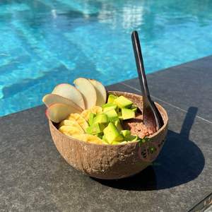 Ensemble de bols en coquille de noix de coco bohème avec cuillère - Écologique, non toxique, pour usage domestique - Logo personnalisé disponible - Diamètre du bol 12-13 cm - Product Image 6