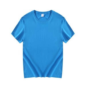 Camiseta Básica de Cuello Redondo, Manga Corta, Color Sólido, Talla Grande, de Algodón, con Logotipo Bordado Personalizado OEM de Fábrica BD China, Unisex para Hombre - Product Image 5